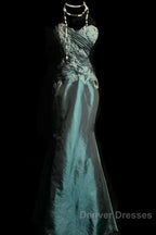 Retro Mermaid Sweetheart Taffeta Long Evening Dress Prom Dress