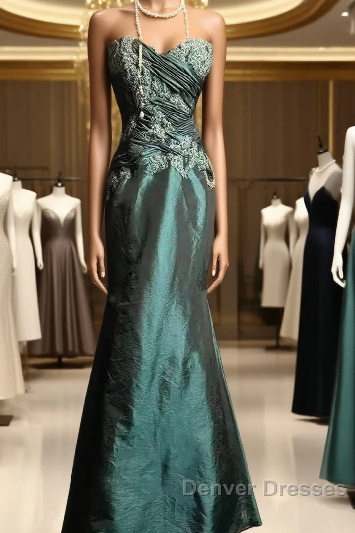 Retro Mermaid Sweetheart Taffeta Long Evening Dress Prom Dress Main image