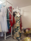 Retro Mermaid V-Neck Jacquard Embroidered Long Prom Dress Evening Dress