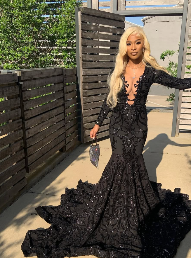 Princess Black Girl Long Prom Dress Mermaid Dress