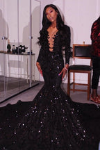Princess Black Girl Long Prom Dress Mermaid Dress