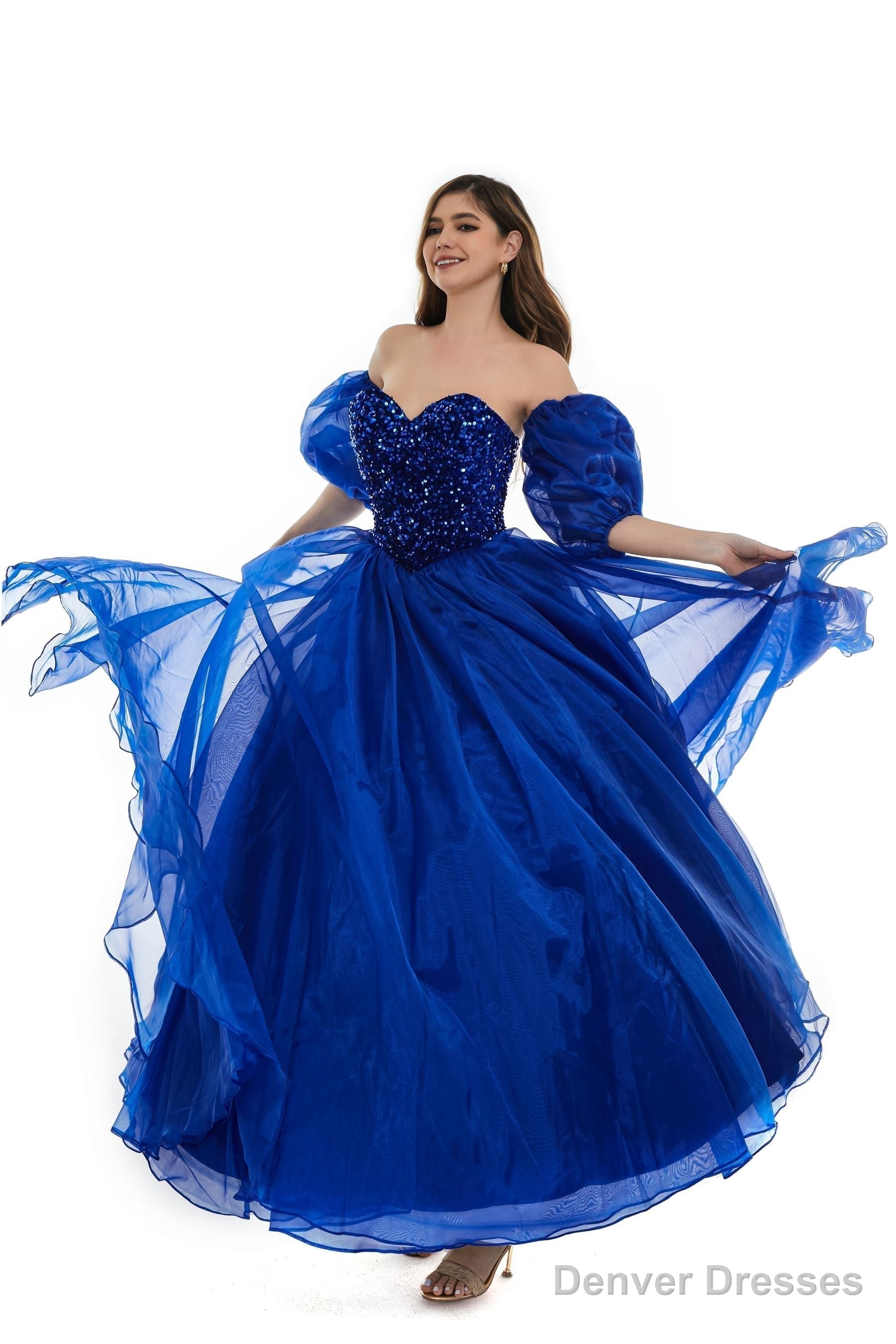 Green Tulle Sequins Sweetheart Prom Dresses Spaghetti Straps Evening Quinceanera Dresses