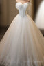Romantic Tulle Ball Gown Corset Wedding Dress For Bride Prom Dress