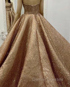 Rose Gold Quinceanera Dress Sweetheart Sequin Ball Gown