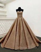 Rose Gold Quinceanera Dress Sweetheart Sequin Ball Gown