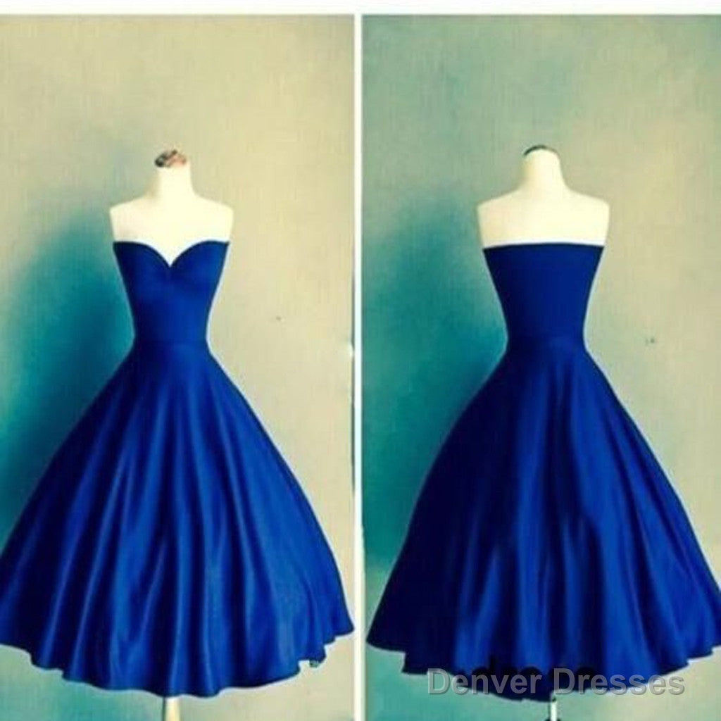Royal Blue Ball Gown Sweetheart Simple Tight Homecoming Dress