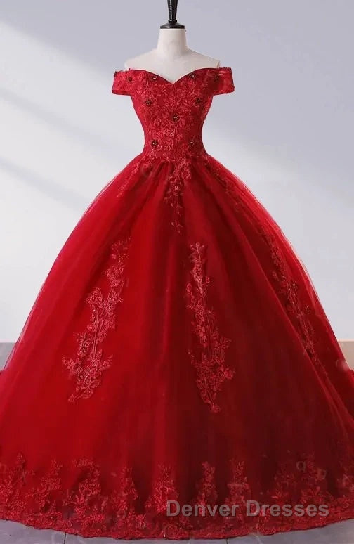 Royal Blue Lace Off the Shoulder Quinceanera Dress with Flowers