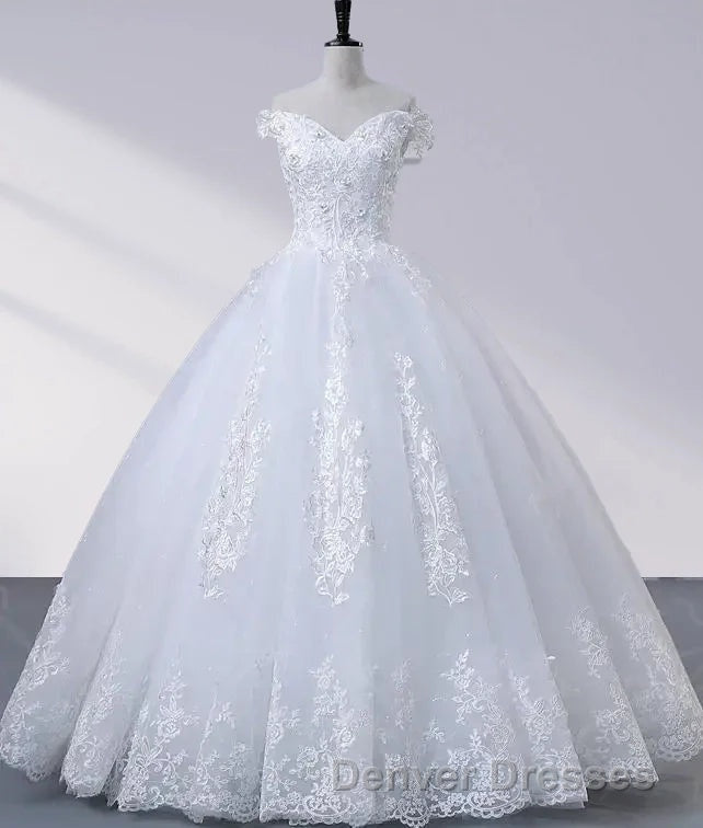 Royal Blue Lace Off the Shoulder Quinceanera Dress with Flowers