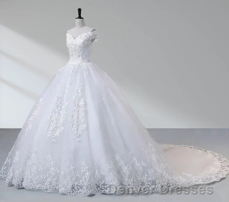 Royal Blue Lace Off the Shoulder Quinceanera Dress with Flowers