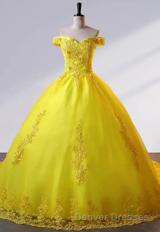 Royal Blue Lace Off the Shoulder Quinceanera Dress with Flowers