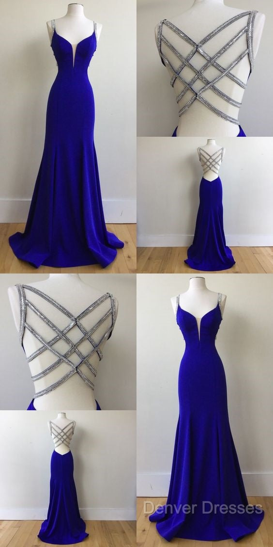 Royal Blue Prom Dress For Teens, Prom Dress, Graduation School Party Gown Secondary image