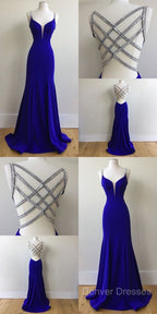 Royal Blue Prom Dress For Teens, Prom Dress, Graduation School Party Gown