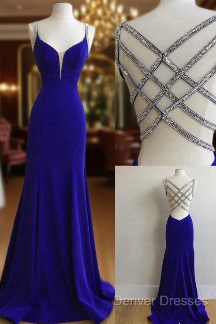 Royal Blue Prom Dress For Teens, Prom Dress, Graduation School Party Gown