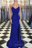 Royal Blue Sequin Mermaid Prom Dress