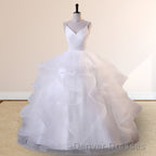 Royal Blue Spaghetti Strap Quinceanera Dress V-neck with Ruffles