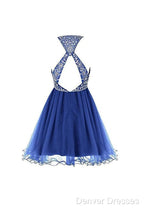 Royal Bule Tulle Homecoming Dress Short Prom Gowns