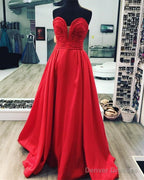 Ruched Sweetheart Long Taffeta Floor Length Evening Dresses