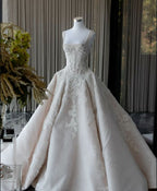 Rustic Wedding Dress Ball Gown Square Neck White Lace Tulle Long Wedding Dresses Summer Brides Dress Bridal Gowns