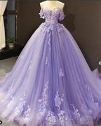 Princess Quinceanera Dress Off The Shoulder Applique Sweet 16 Party Prom Gowns