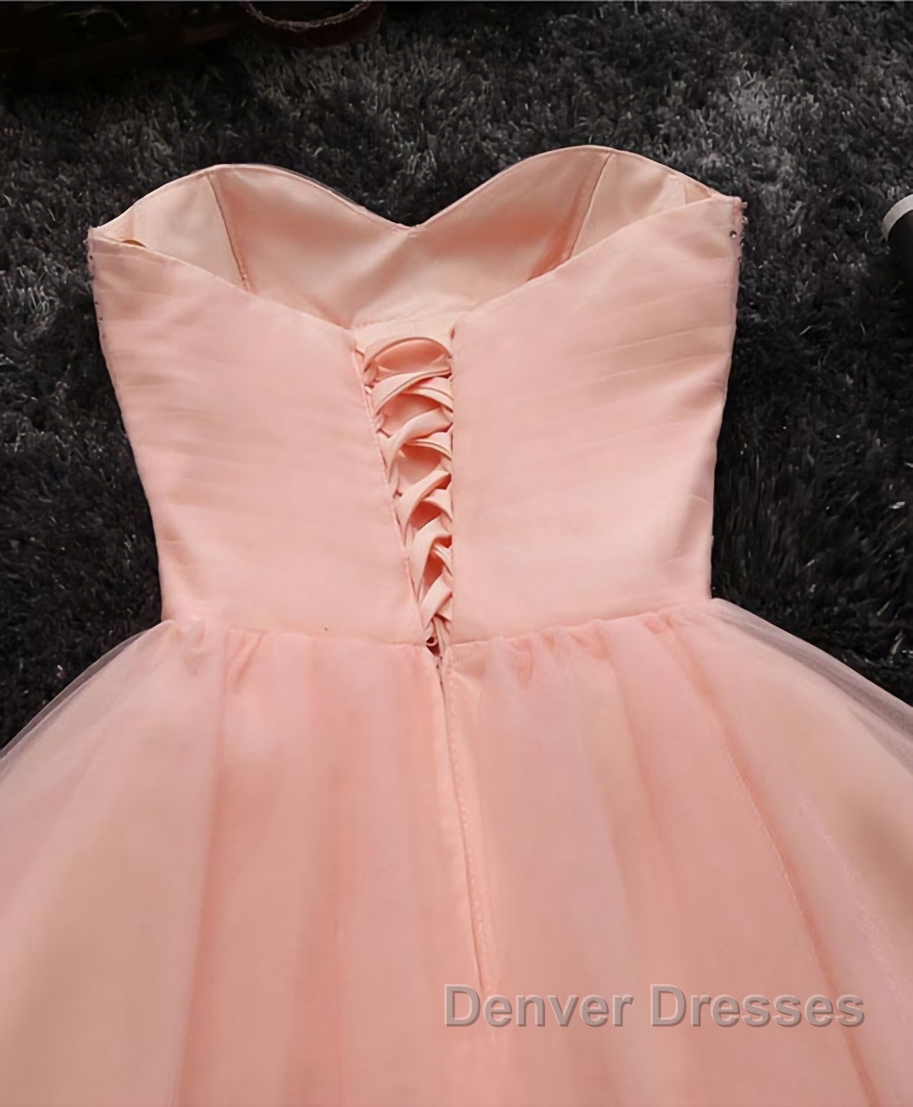 Pink A Line Sweetheart Neck Short Prom Dress, Homecoming Dress