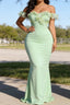Sage Green Bridesmaid Dress Long Corset Bridesmaid Dress