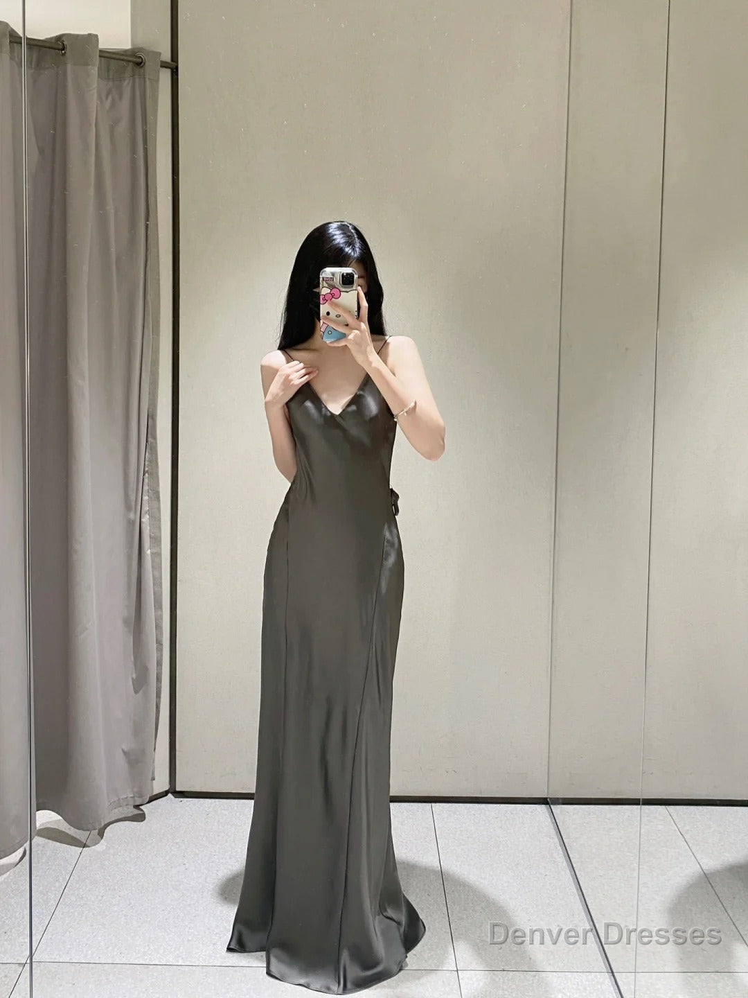 Satin Prom Dress Long Beautiful Prom Dresses For Girl, Y2K Outfits Dress Stores Near Me Secondary image