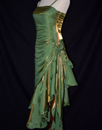 Satin Chic Style High Low Straps Party Dress, High Low Prom Dress Evening Dress