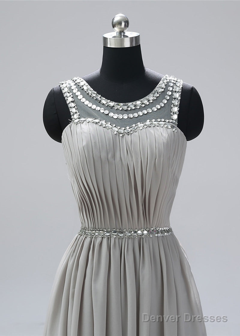 Scoop Neck  Sleeveless Beading Evening Dresses