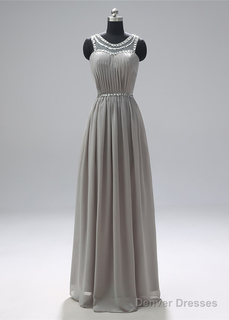 Scoop Neck  Sleeveless Beading Evening Dresses Main image