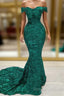 Sequin Off The Shoulder Prom Dress