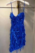 Sequin Prom Dress, Sheath Short Prom Dress