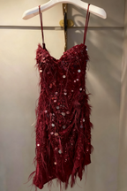 Sequin Prom Dress, Sheath Short Prom Dress