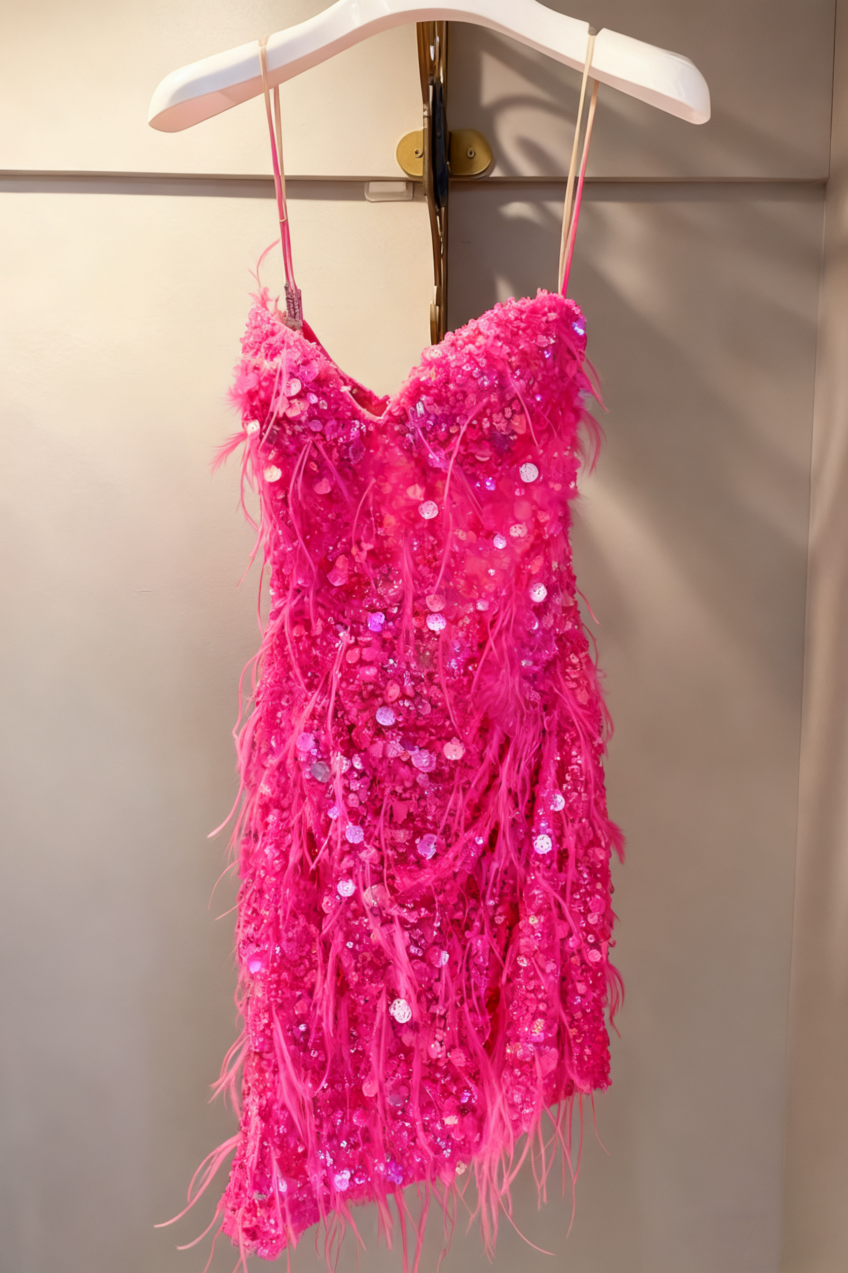 Sequin Prom Dress, Sheath Short Prom Dress