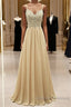 Sequined  Spaghetti Straps Chiffon Long Prom Dress