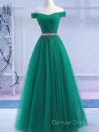 Sequins Burgundy Long Off The Shoulder Prom Dress