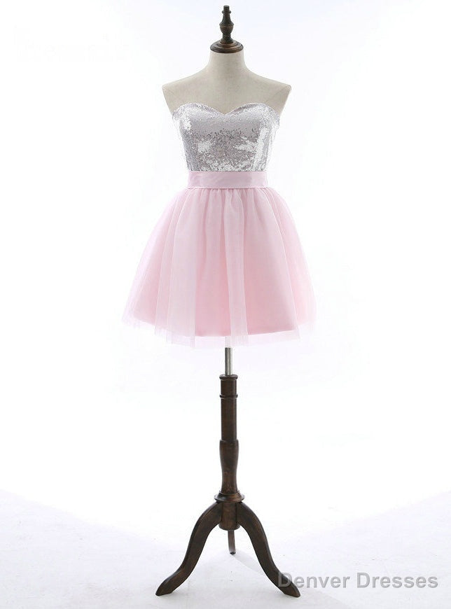 Sequins Mini Dresses for Graduation Cheap Homecoming Dresses