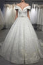 Sequins Wedding Dress Off The Shoulder Crystal Belt