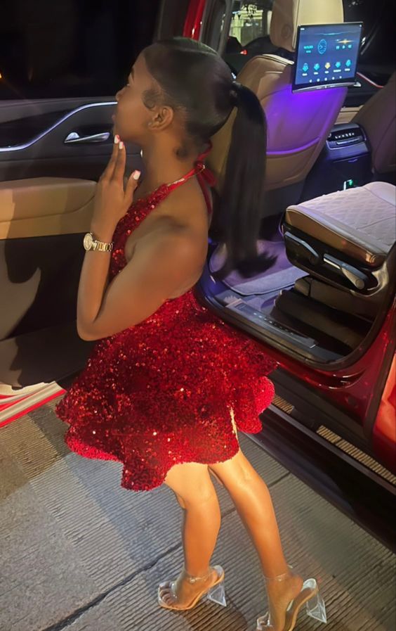 Sexy 17Th Birthday Dress Short Red Homecoming Dress Birthday Outfits