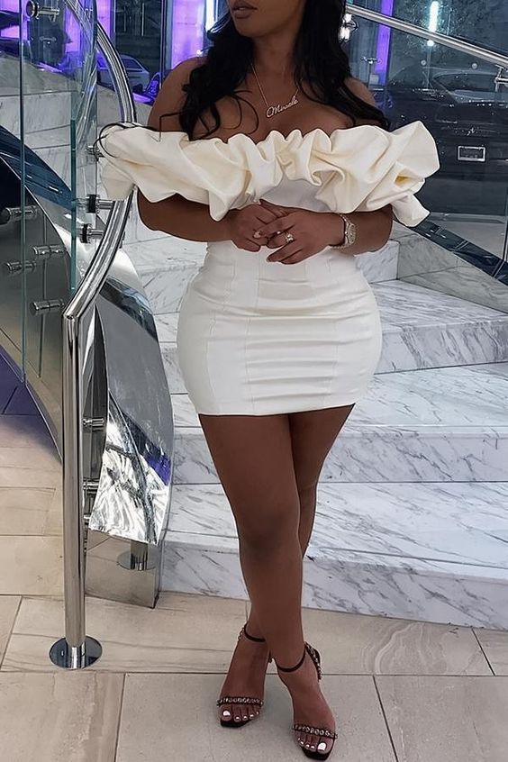Sexy 17Th Birthday Dress White Off The Shoulder Birthday Outfits