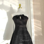 Sexy A Line Halter Black Holiday Dress Travel Vacation Dress Short Birthday Dress