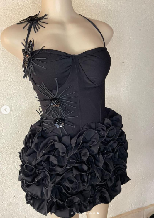 Sexy Sheath Halter Black Sleeveless Mini Short Formal 8Th Grade Homecoming Dress Summer Middle School Hoco Dress Homecoming Outfits Birthday Outfit