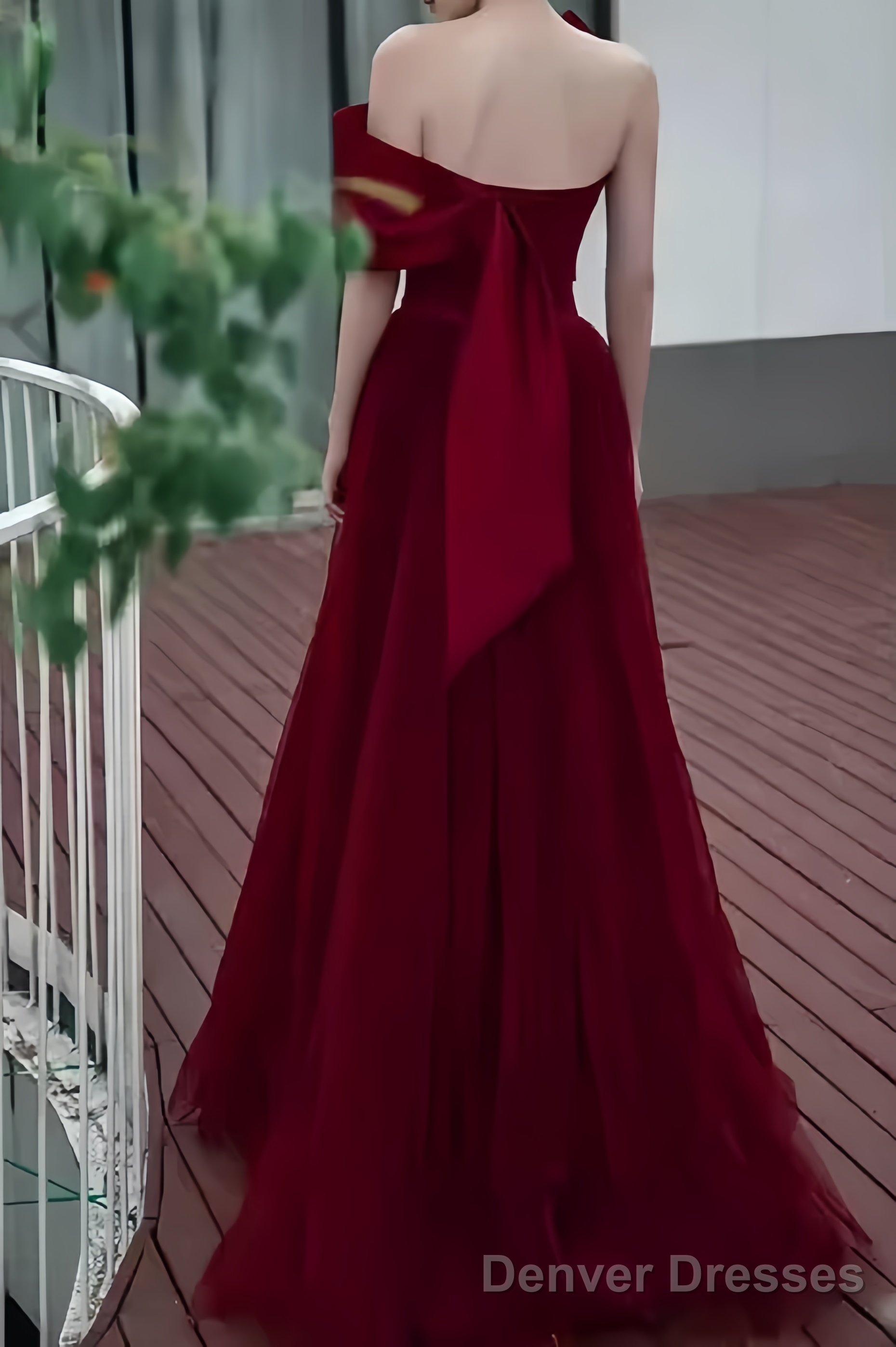 Sexy A line Party Dresses Strapless Red Prom Dresses Secondary image