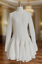 Sexy A Line Scoop Neckline White Holiday Dress Travel Vacation Dress Short Birthday Dress