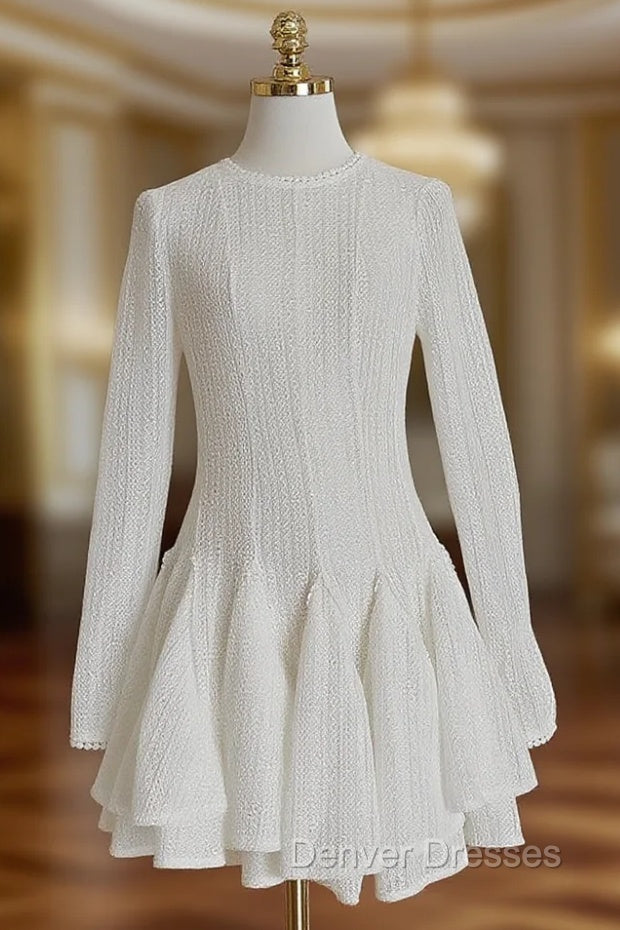 Sexy A Line Scoop Neckline White Holiday Dress Travel Vacation Dress Short Birthday Dress