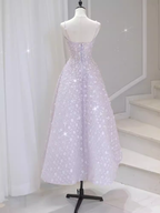 Sexy A Line Sleeveless Pink Floral Long Prom Dress
