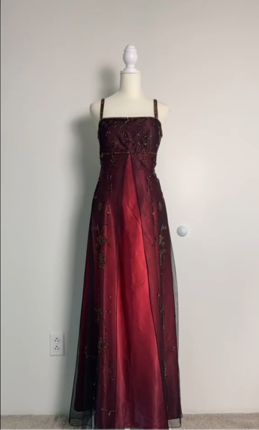 Sexy A Line Spaghetti Straps Burgundy Long Evening Dress Party Dress Prom Dress