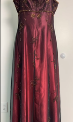 Sexy A Line Spaghetti Straps Burgundy Long Evening Dress Party Dress Prom Dress