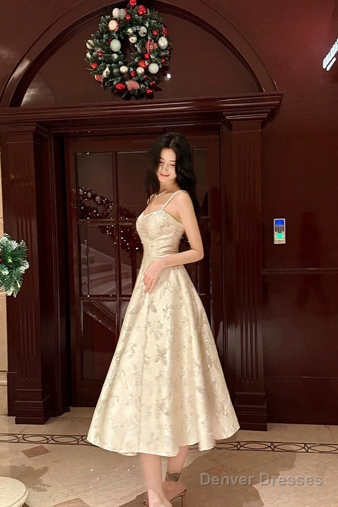 Sexy A Line Spaghetti Straps Neckline Satin Evening Dress Lace Prom Dresses Secondary image