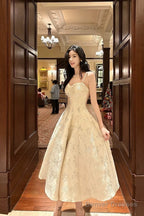 Sexy A Line Spaghetti Straps Neckline Satin Evening Dress Lace Prom Dresses