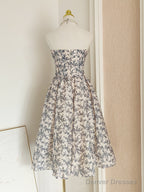 Sexy A Line Sweetheart Floral Holiday Dress Travel Vacation Dresses Birthday Dress